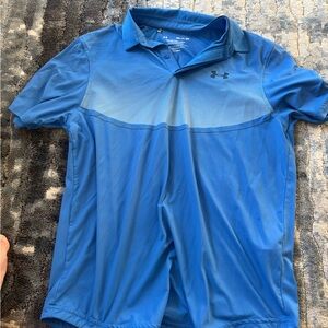 Under Armour Blue Polo Shirt Size Small